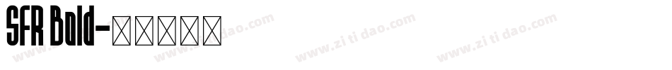 SFR Bold字体转换